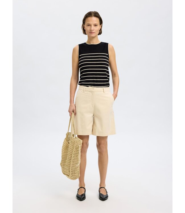 Selected SlfVienna hw wide short - Birch