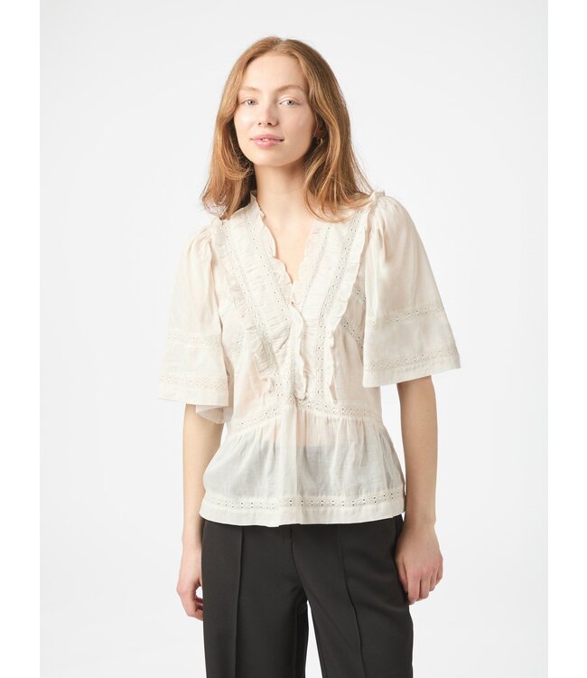 Evienne S Voile Top - Ivory