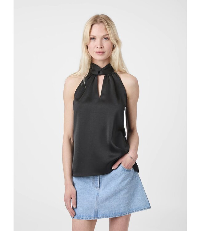 Neo Noir Svala Heavy Sateen Top - Black