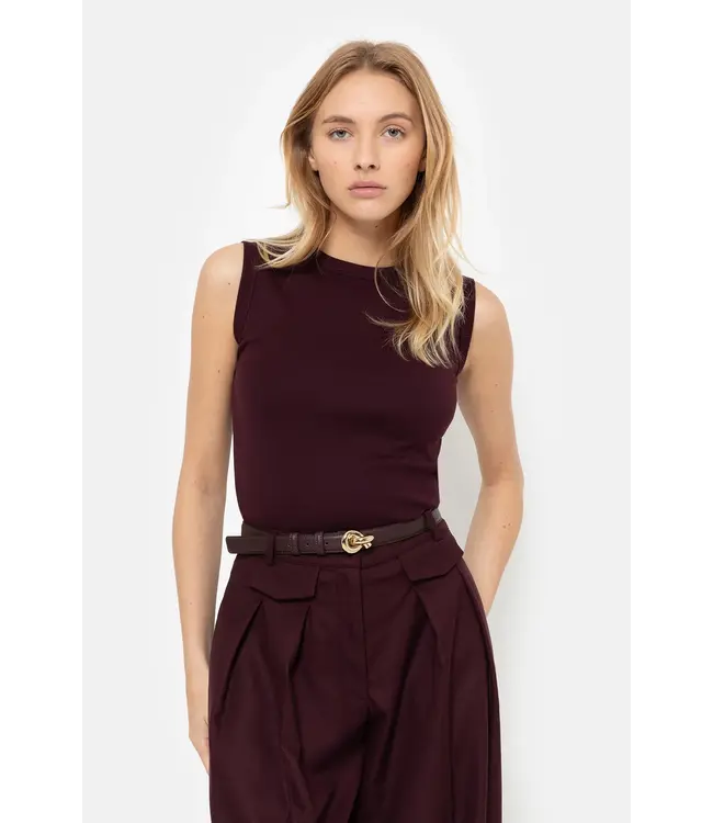 âme Mommy Sleeveless Top - Plum
