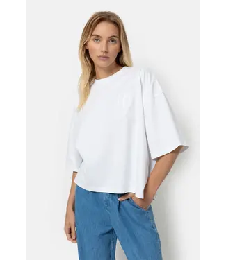 âme Eloise-A Boxy T-shirt with Avar - White