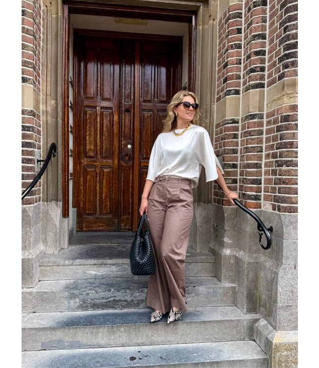 Brown and satin look