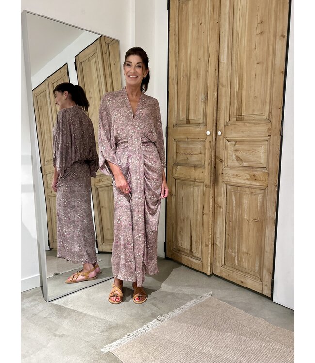 Sissel Edelbo Juno Long Dress - Pink Print
