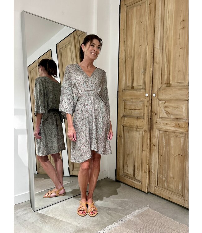 Rodrigo Short Dress - Mint Print