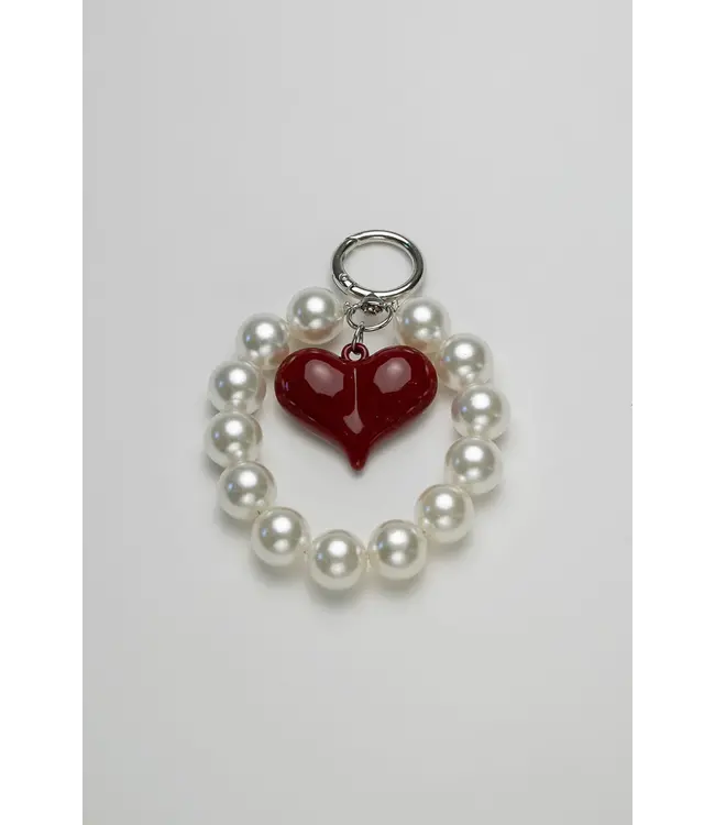 Charm Pearl - Heart Red