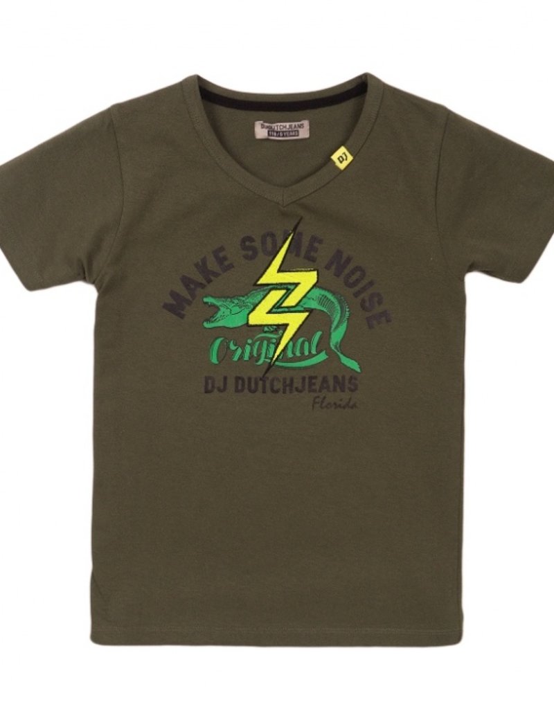 DJ Dutch Jeans T-shirt make some noise army green