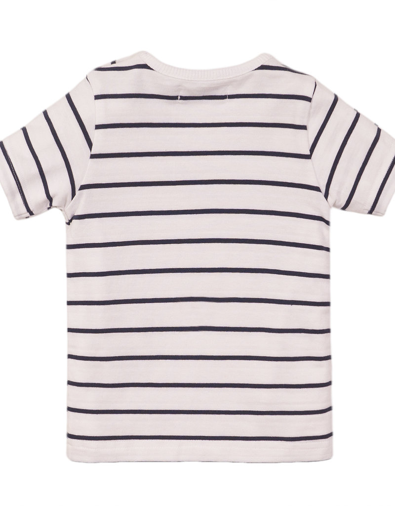 Dirkje Babyshirtje white navy surf