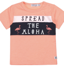 Dirkje jongens T-shirt neon coral