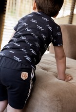 Dirkje jongens jogging short donkergrijs wit