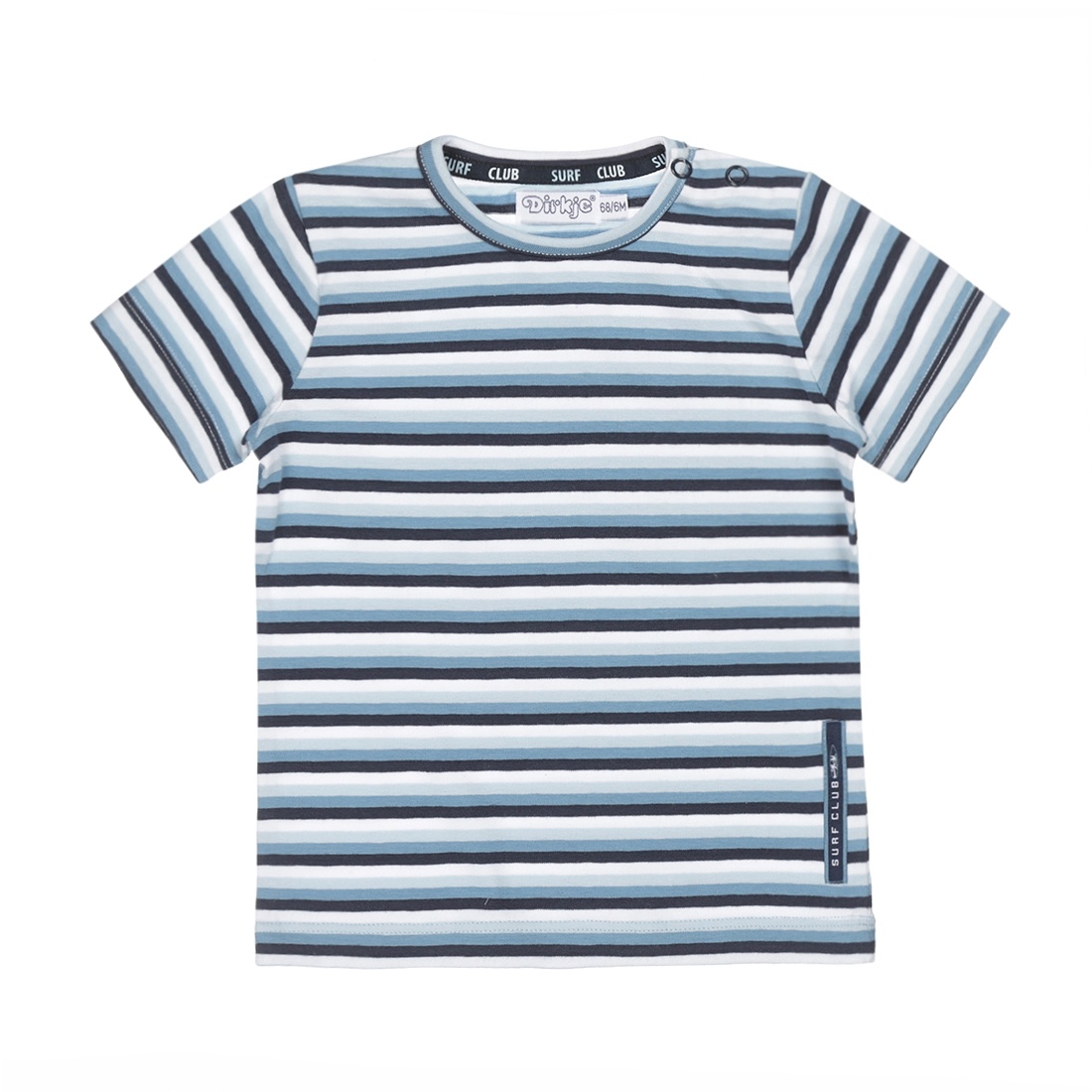 Exclusief Zware vrachtwagen gemakkelijk jongens T-shirt blauw gestreept - Lytse Online