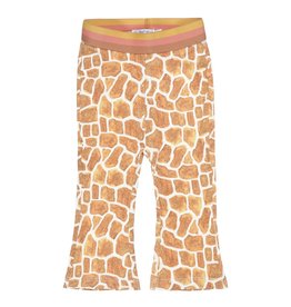 Dirkje meisjes flared broek camel dierenprint