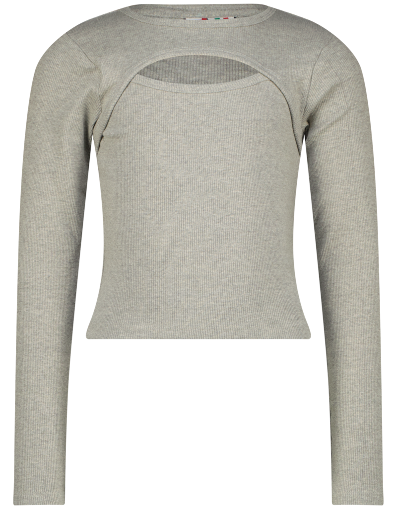 Vingino basic rib light grey melee