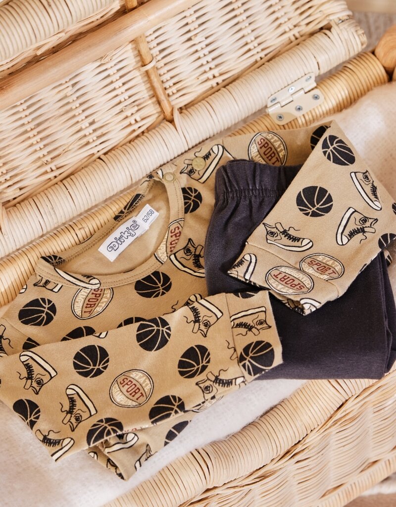 Dirkje Q boys basketball pyama set dusty green