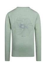 No way Monday jongens shirt aqua green