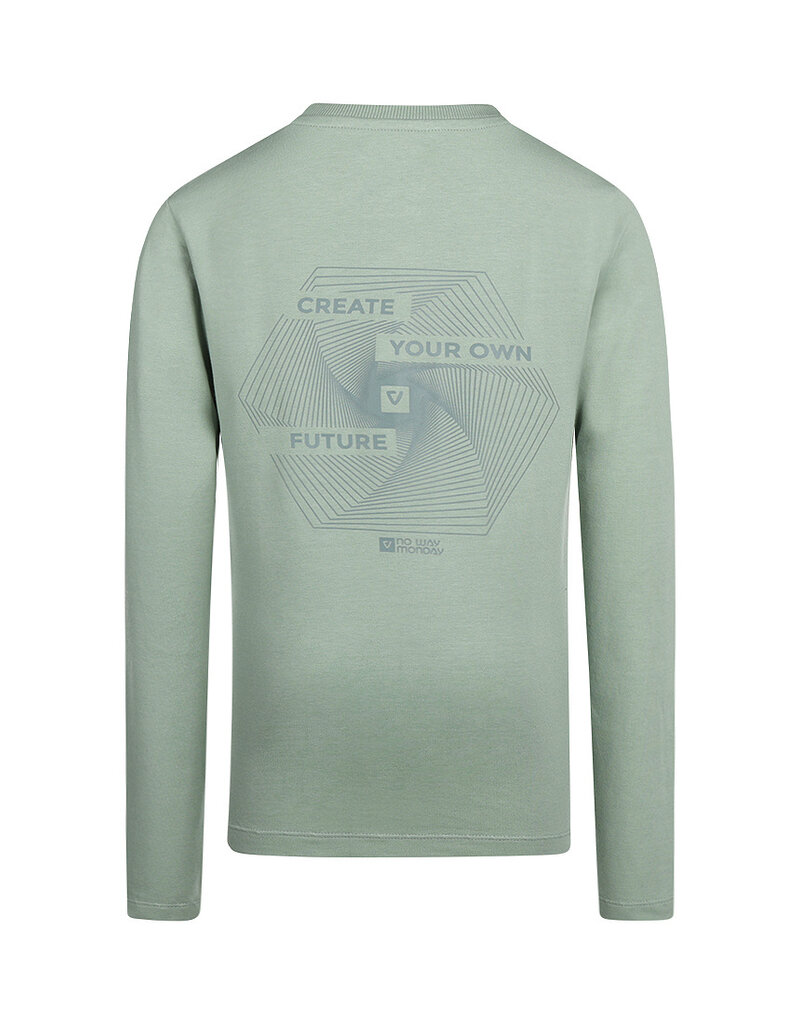 No way Monday jongens shirt aqua green