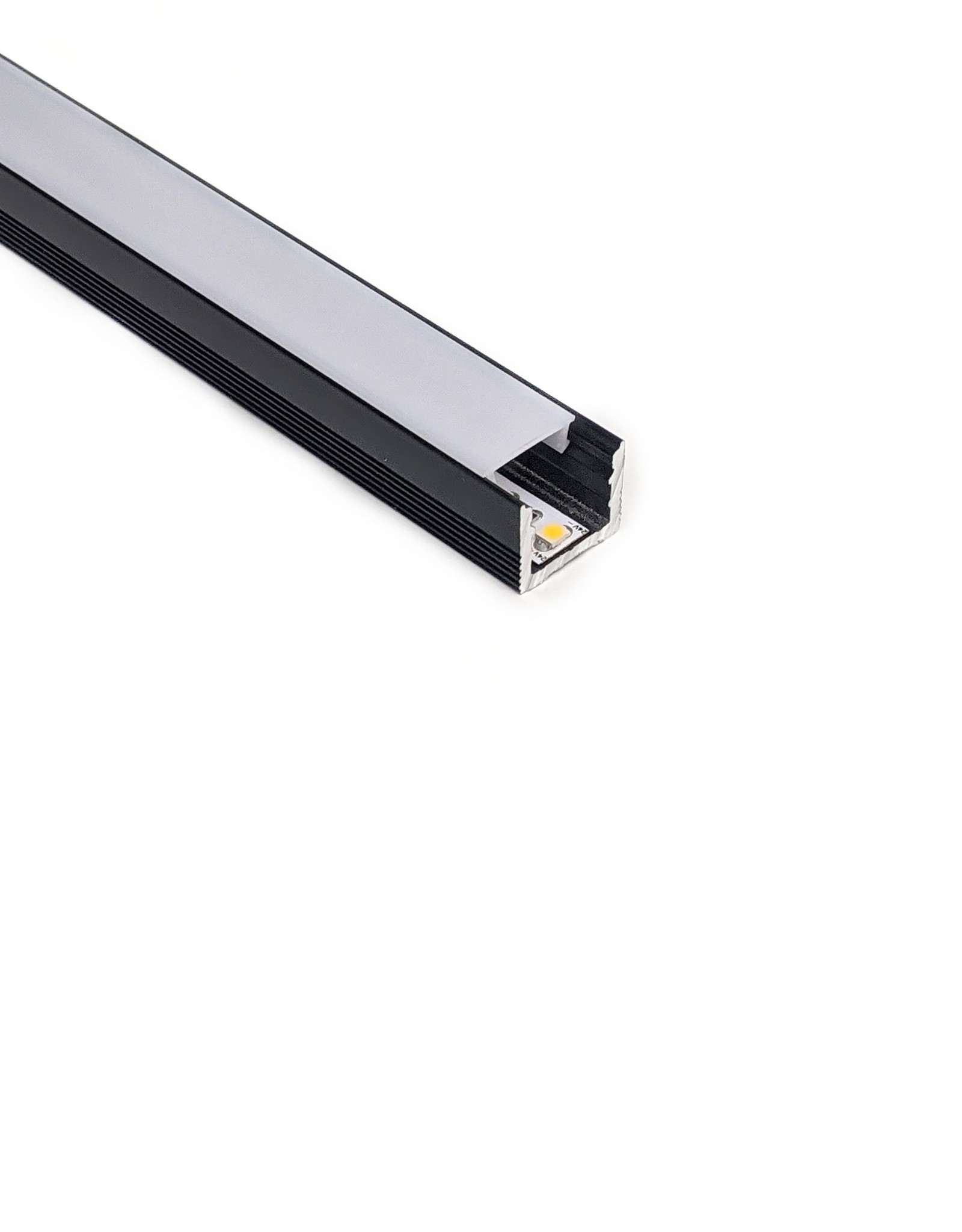 LedLed Aluminium opbouw profiel zwart 16mm - NOR