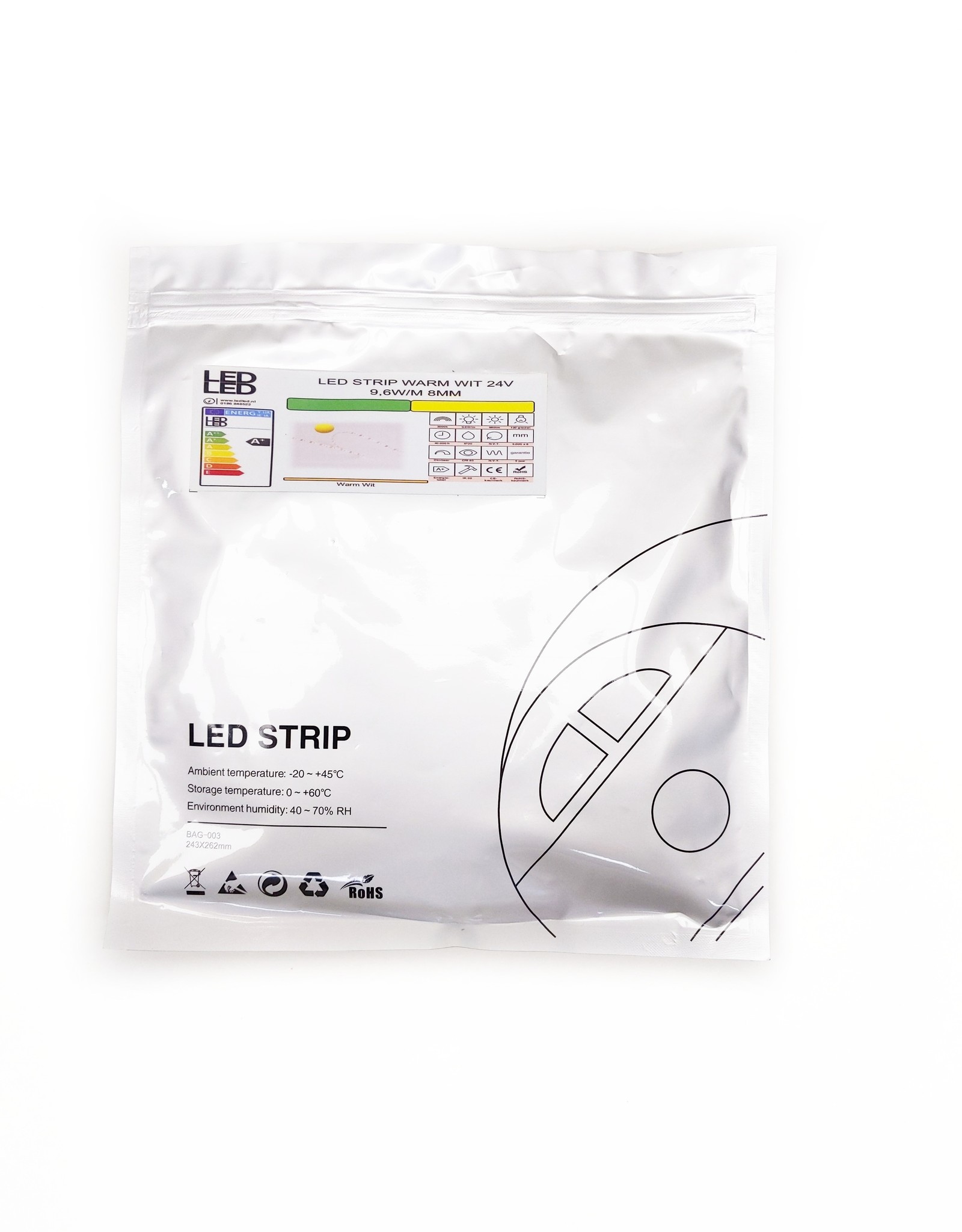 LedLed VARO led strip | 9,6W/m | 3000k | 24V | 5m | 8mm