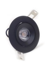 LedLed ADDY led kantelspot rond zwart dimbaar - Interieur lens