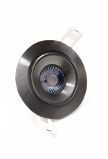 LedLed ADDY led kantelspot rond rvs dimbaar - Interieur lens