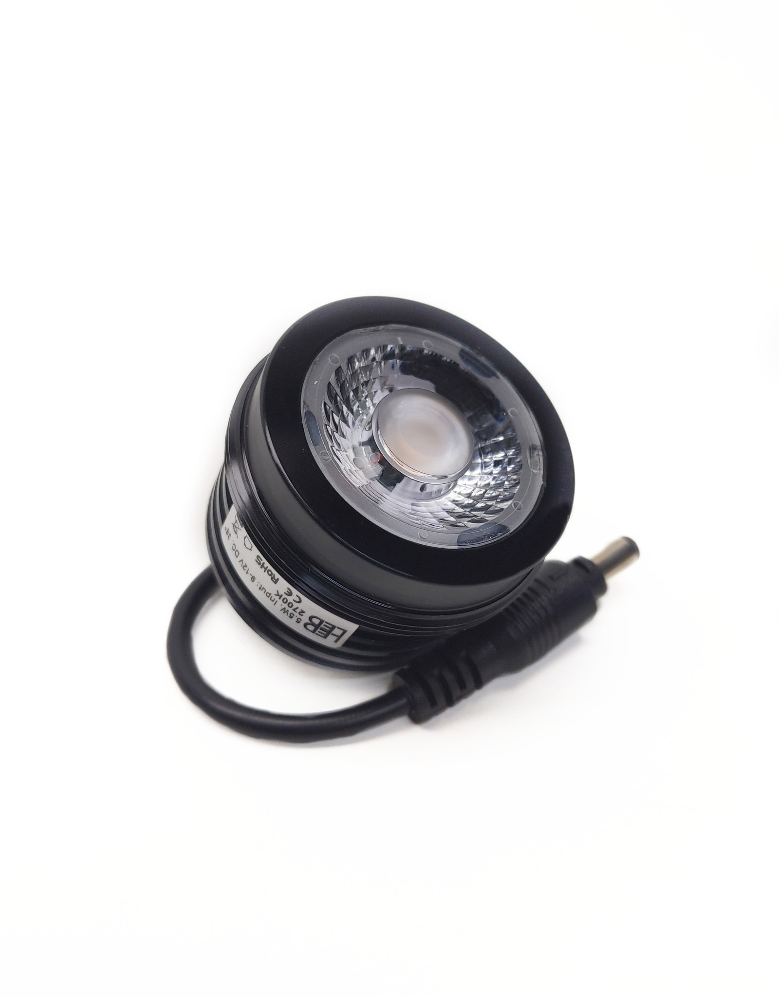 LedLed ADDY led kantelspot rond zwart dimbaar - Interieur lens