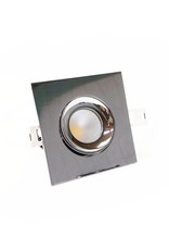 LedLed ADDY led kantelspot vierkant chroom dimbaar - Pro reflector