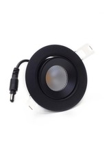 LedLed ADDY led kantelspot rond zwart dimbaar - Pro reflector