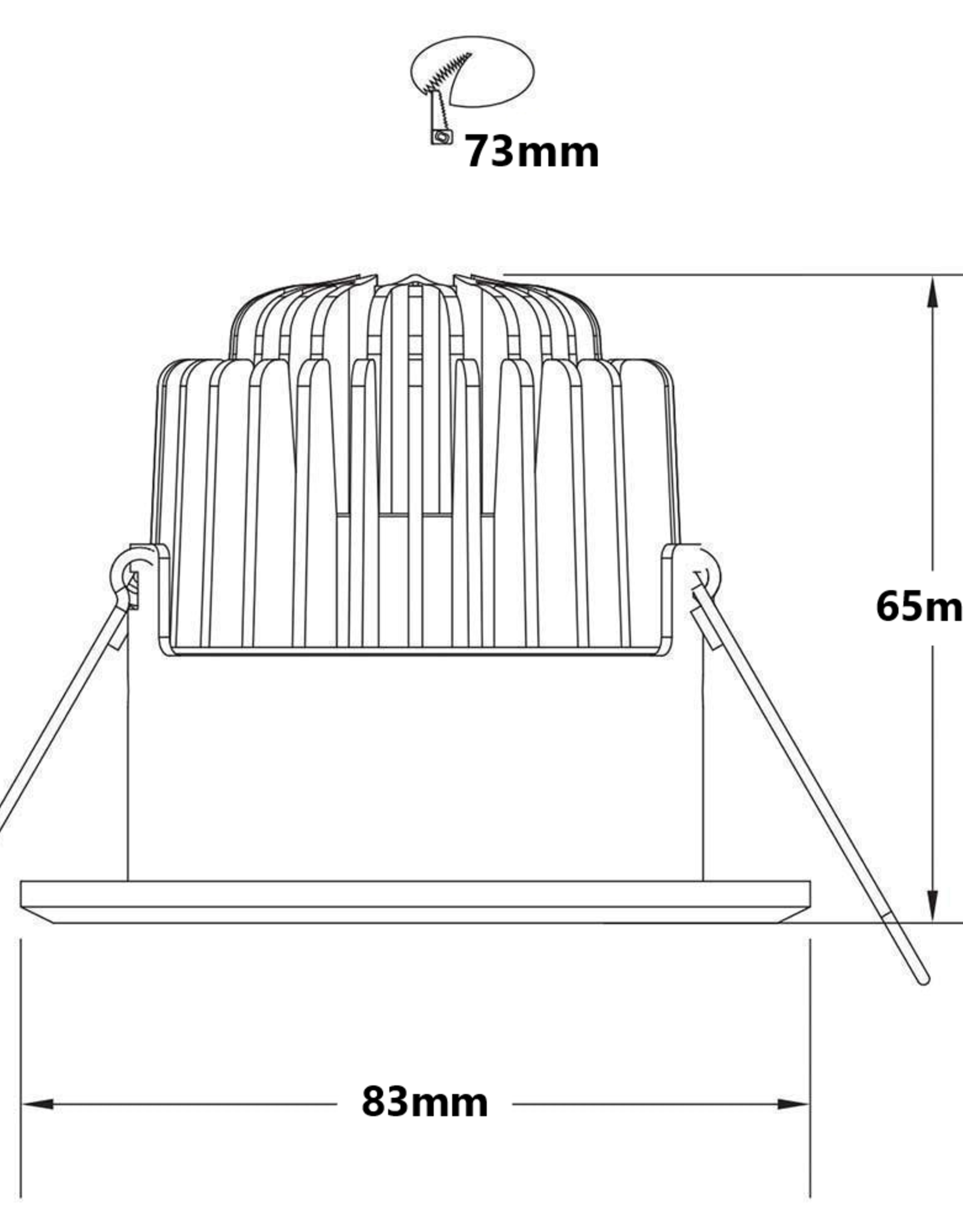 LedLed VEDDY led spot vierkant zwart dimbaar IP65