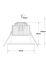 LedLed ADDY led kantelspot rond brons dimbaar - Pro reflector