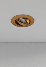 LedLed ADDY led kantelspot rond goud dimbaar - Pro reflector