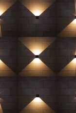 LedLed CATO-S up/down buitenlamp zwart 6W 3000k