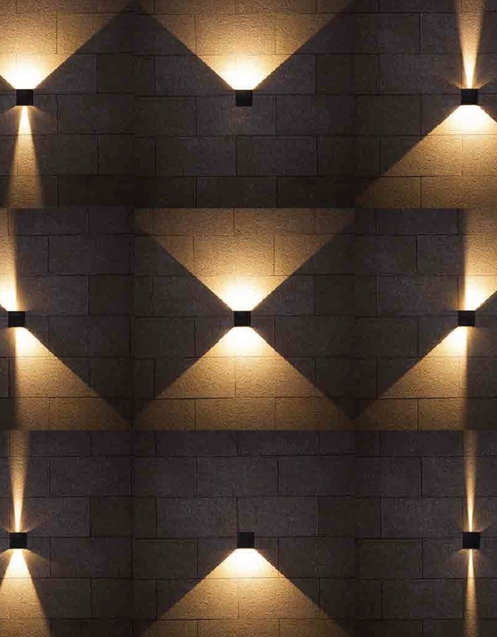 LedLed CATO-S up/down buitenlamp zwart 6W 3000k