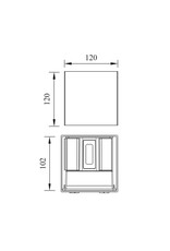 LedLed CATO-S up/down buitenlamp zwart 6W 3000k