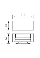 LedLed CATO-M up/down buitenlamp zwart 12W 3000k