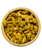 Geröstete Cashewkerne mit Curry Geschmack Geröstete Cashewkerne mit Curry Geschmack