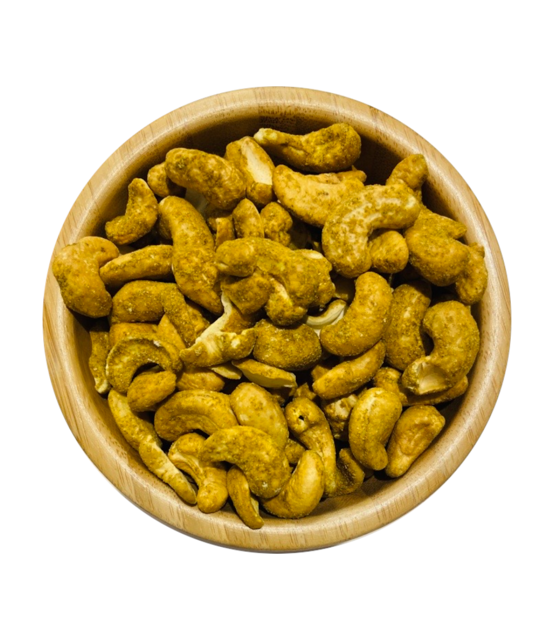 Geröstete Cashewkerne mit Curry Geschmack Geröstete Cashewkerne mit Curry Geschmack