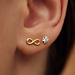 Beloro Jewels Della Spiga Felicia 9 karat gold ear studs  with infinity sign