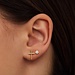 Beloro Jewels Della Spiga Donatella clous d'oreilles en or 9 carats avec croix