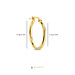 Beloro Jewels La Rinascente Chiara 9 karat gold hoop earrings (15 mm)