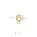 Beloro Jewels Monte Napoleone Leontina orecchini a bottone in oro 9 carati con zirconia