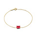 Beloro Jewels La Milano Colori Rosetta bracciale in oro 9 carati con zircone rosso