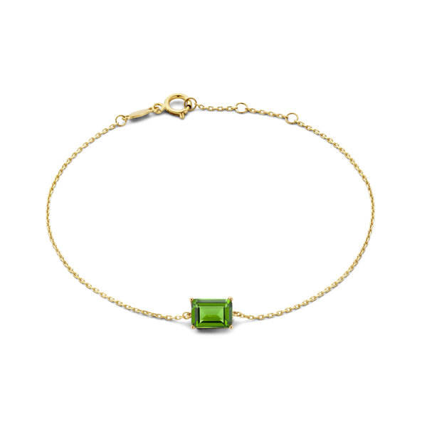 Beloro Jewels La Milano Colori Verdi bracelet en or 9 carats