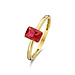 Beloro Jewels La Milano Colori Rosetta 9 karat gold ring with red zirconia