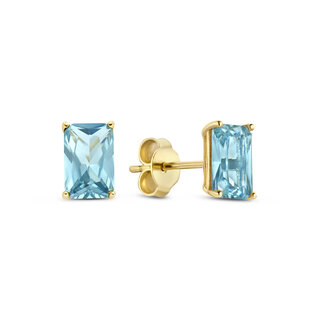 Beloro Jewels La Milano Colori Aurora orecchini a bottone in oro 9 carati