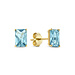 Beloro Jewels La Milano Colori Aurora 9 karat gold ear studs with blue zirconia