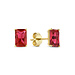 Beloro Jewels La Milano Colori Rosetta orecchini a bottone in oro 9 carati con zircone rosso