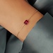 Beloro Jewels La Milano Colori Rosetta 375er Goldarmband mit rote Zirkonia