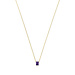 Beloro Jewels La Milano Colori Porphyra 9 karat gold necklace with purple zirconia