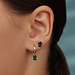 Beloro Jewels La Milano Colori Verdi 9 karat gold ear studs with green zirconia