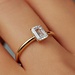 Beloro Jewels La Milano Colori Byanca anello in oro 9 carati con zircone bianco