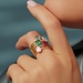 Beloro Jewels La Milano Colori Rosetta 9 karaat ring met rode zirkonia